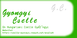 gyongyi cselle business card